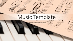 Free Powerpoint Template - Music Note