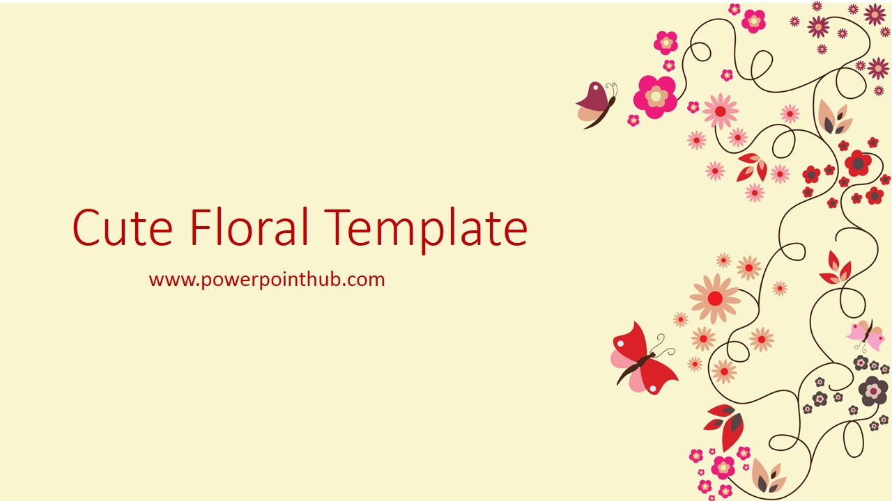Free Powerpoint Template – Cute Floral Template