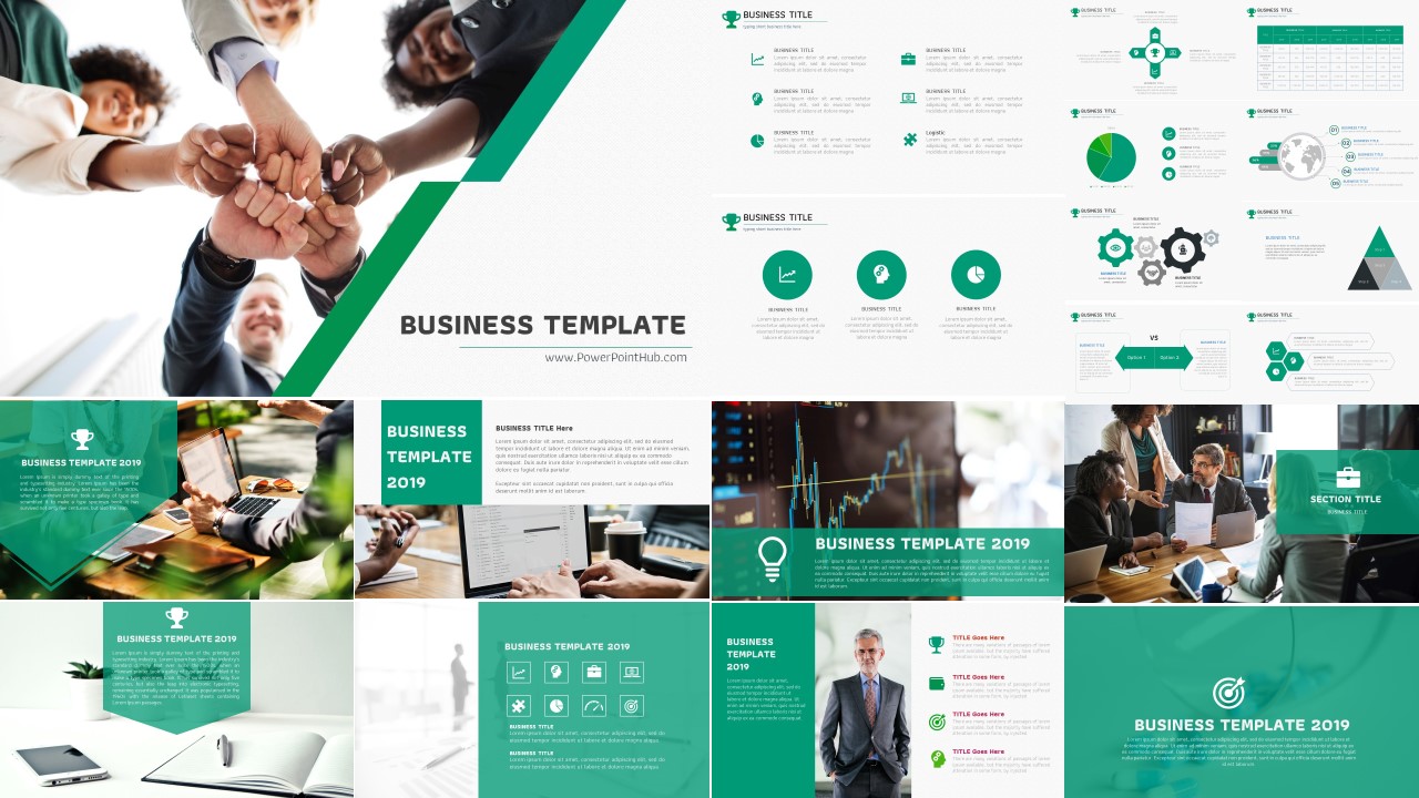 green business presentation template