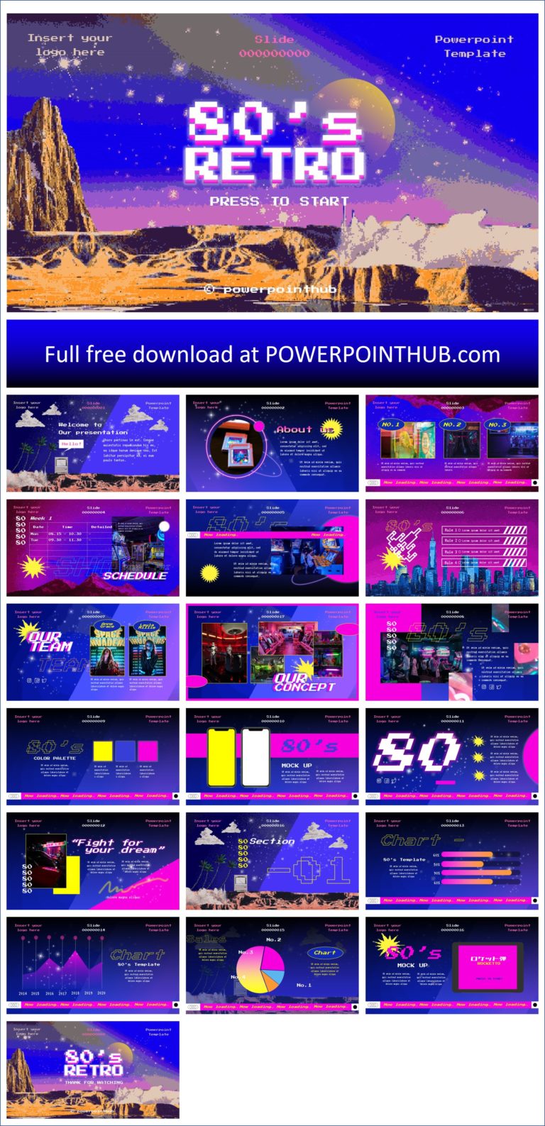 80's Retro PowerPoint Template Powerpoint Hub