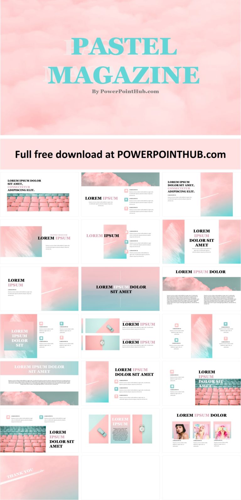 Pastel Magazine PowerPoint Template - Powerpoint Hub