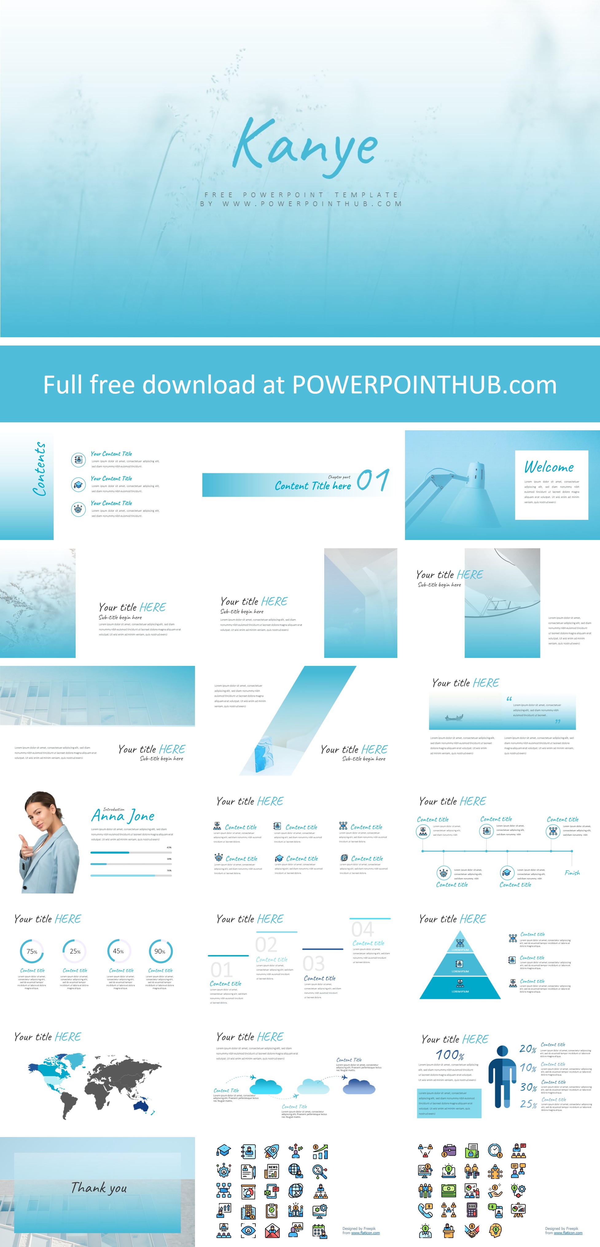 Do you want your audience to be attracted with this chill and cold PowerPoint template? Let’s freeze your audiences’ eyes with the Kanye minimal PowerPoint template.