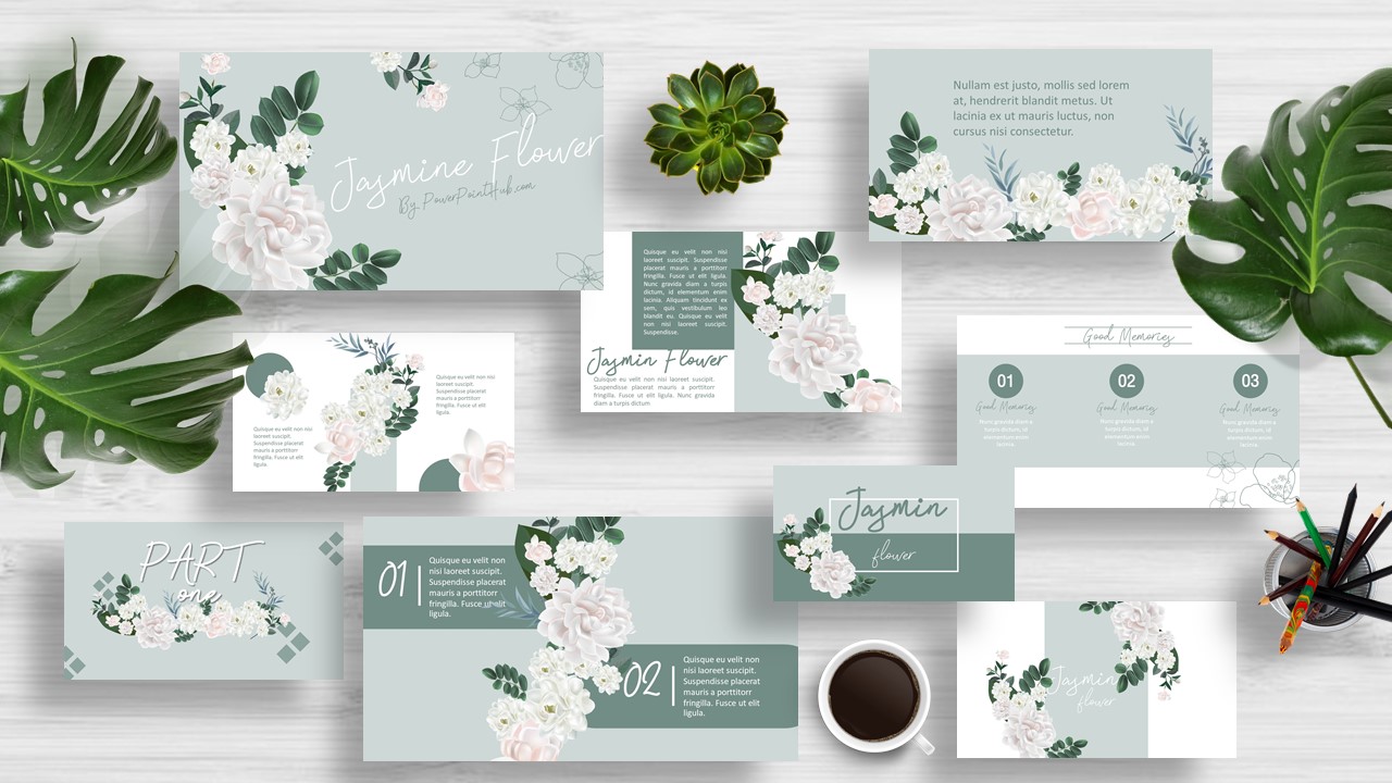 Jasmine Flower PowerPoint Template - Powerpoint Hub