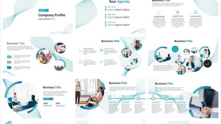 PowerPointHub-Blue-Company-Profile-Long-Thumbnail