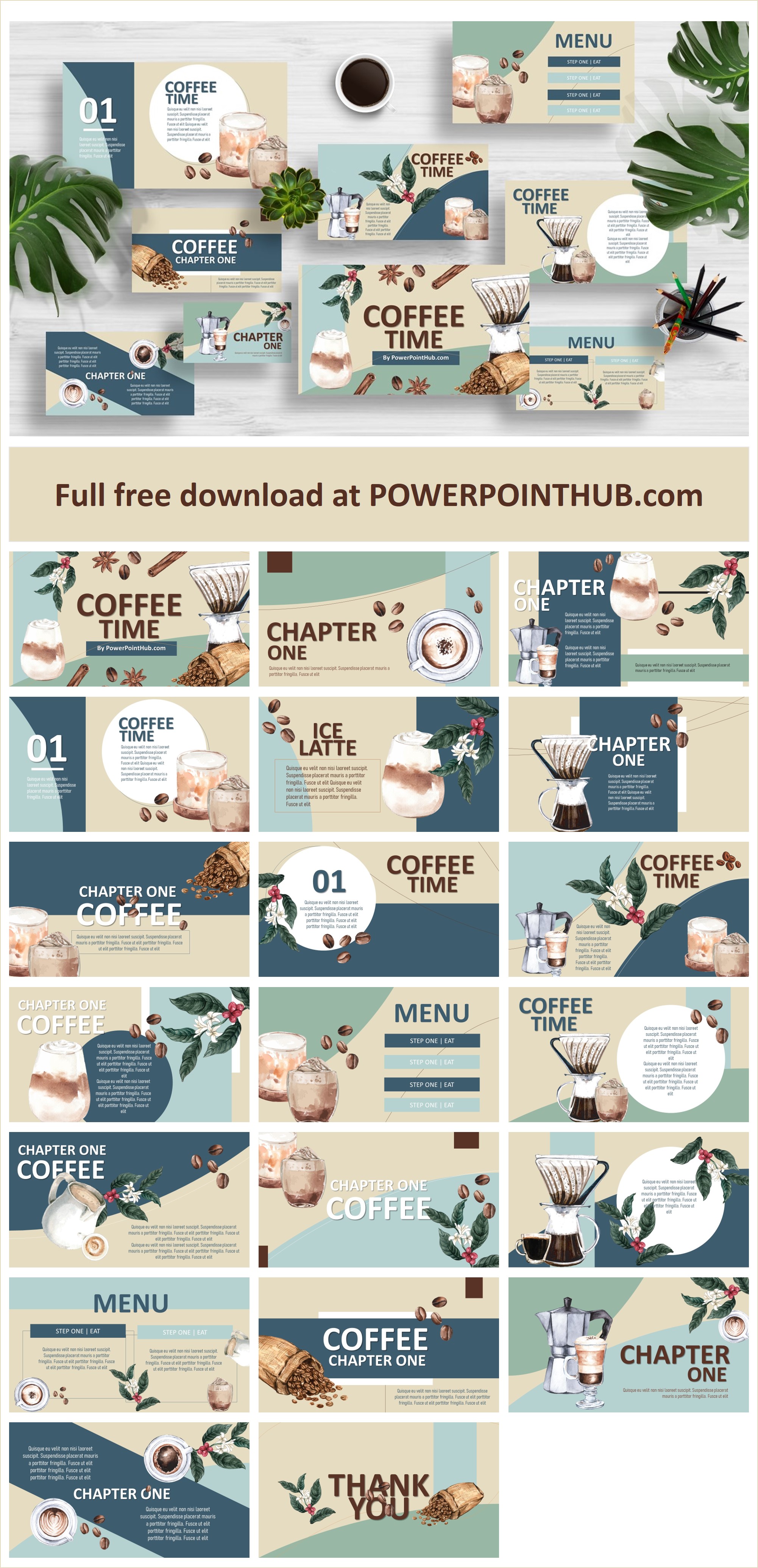 Coffee Free download PowerPoint Template