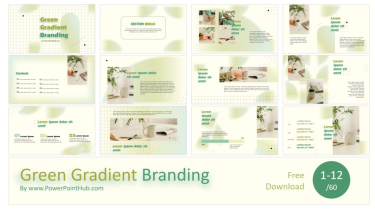 PowerPointHub-Green-Gradient-Branding-Slides-Detail