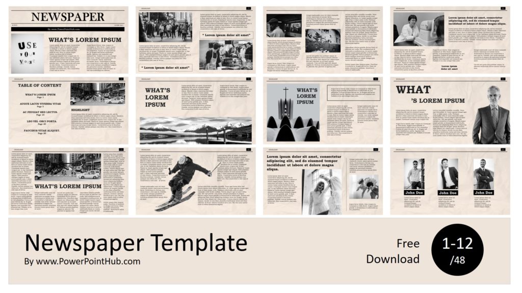 powerpoint newspaper template