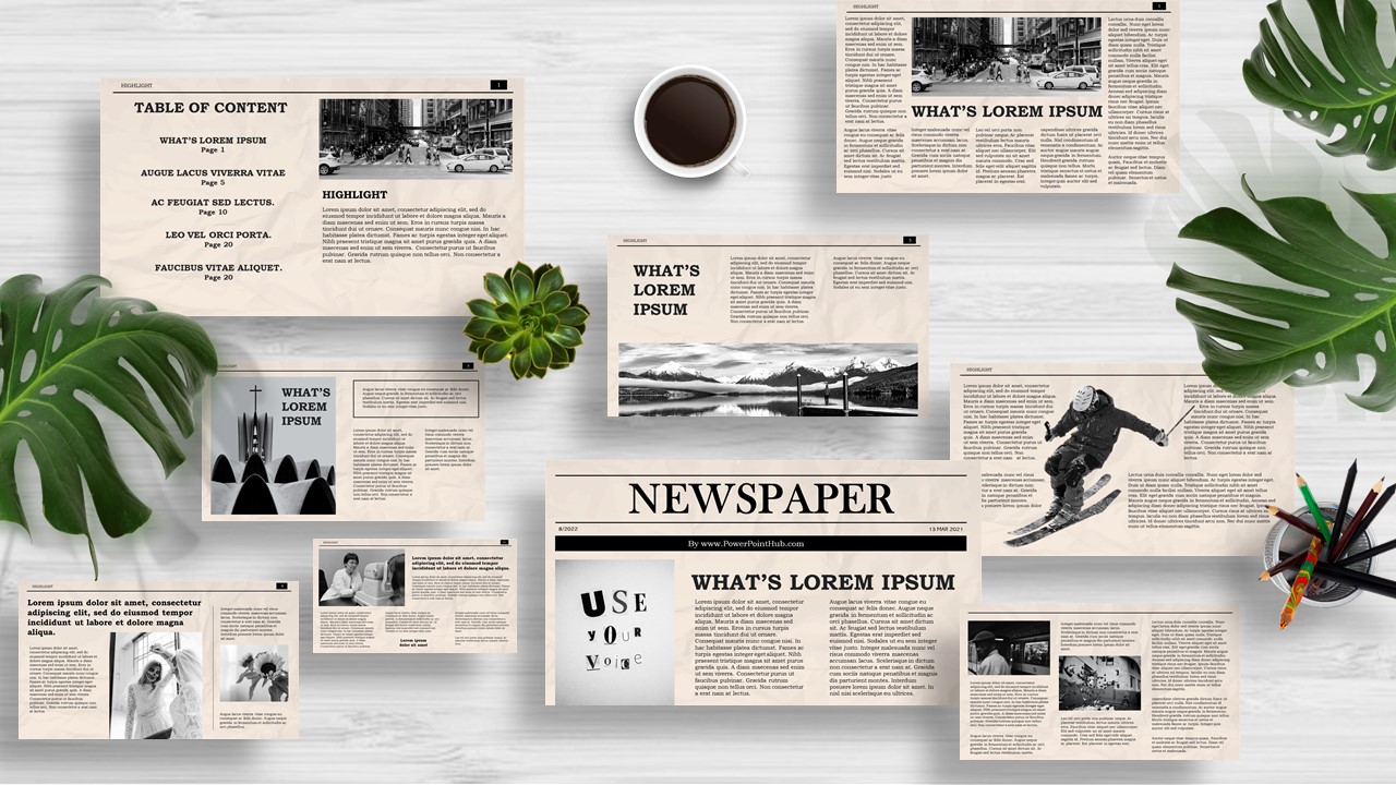 powerpoint newspaper template