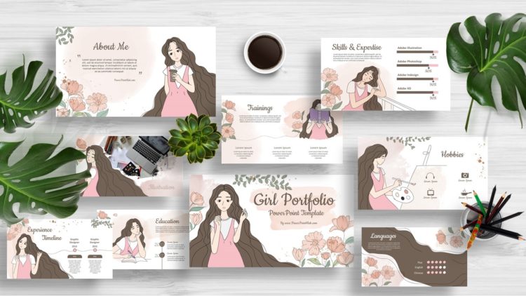 PowerPointHub-Girl Portfolio-Thumbnail