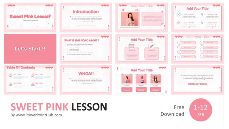 PowerPointHub-Sweet-Pink-Lesson-Slides-Thumbnail-1