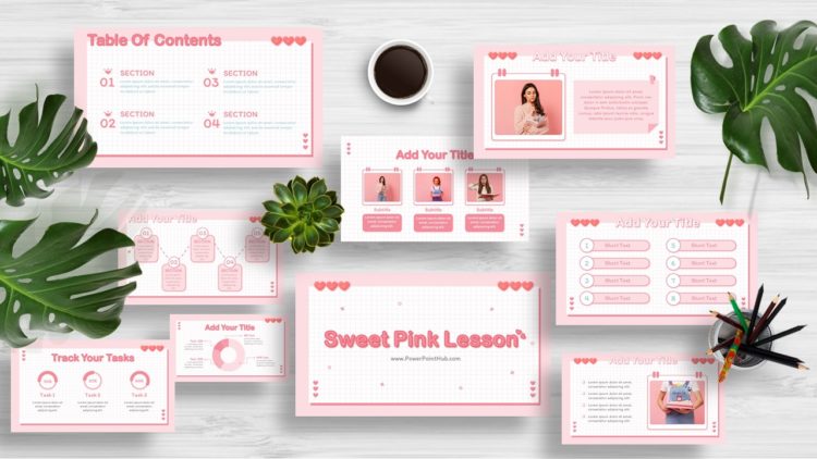 PowerPointHub-Sweet Pink Lesson-Thumbnail