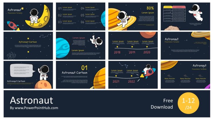 PowerPointHub-Astronaut-Slides-Thumbnail-1
