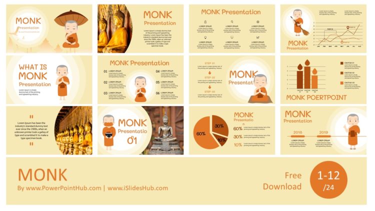PowerPointHub-Monk-Slides-Thumbnail-1