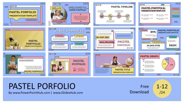PowerPointHub-Pastel-Portfolio-Slides-Thumbnail-1
