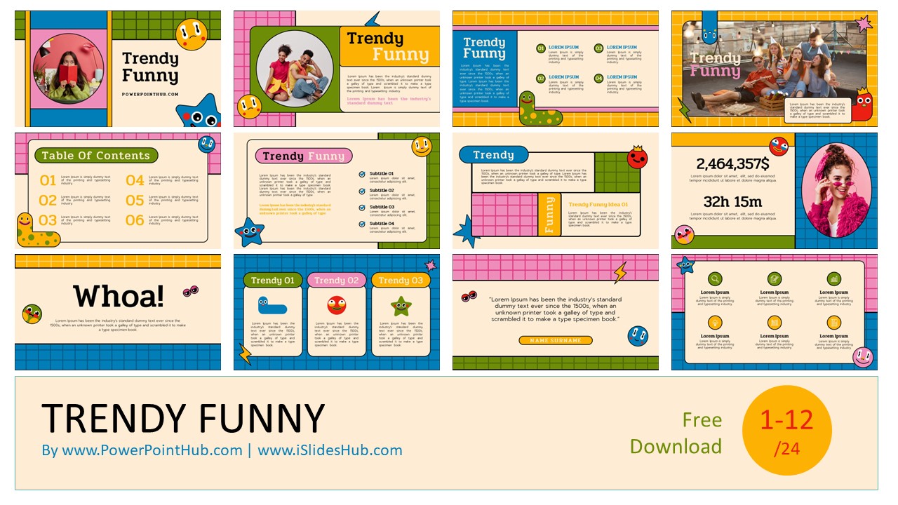 Free Funny Presentation Template for Google Slides, PowerPoint