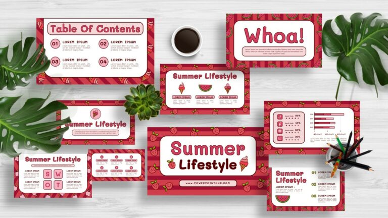 Immerse your audience in a presentation that’s as refreshing as a slice of watermelon on a hot day with our "Summer Lifestyle"
