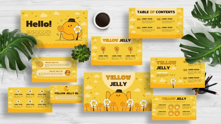Discover our free Yellow Jelly presentation templates, ideal for adding a playful touch to your presentations. Suitable for PowerPoint, Canva, Google Slides, and Keynote.