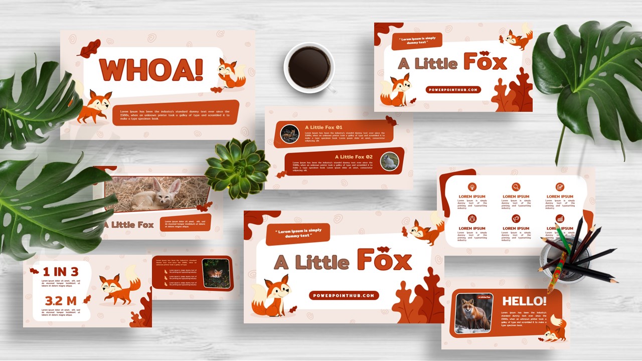 Free A Little Fox Presentation Templates Download for PowerPoint Canva More