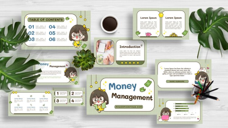 Download our versatile Money Management Presentation Template with 24 customizable slides. Perfect for financial, business, or educational presentations. Compatible with PowerPoint, Canva, Google Slides, and Keynote.
